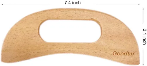 Vista 2 de Masajeador de celulitis de madera, herramienta de guasha corporal de madera para cuerpo Guasha Wood Stick Herramienta de masaje para drenaje