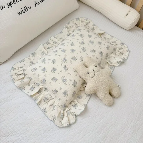 Vista 19 de BuLuTu Funda de almohada de muselina de algodón para niños pequeños con bonito patrón de flores de azalea, súper suave, funda de almohada para cuna
