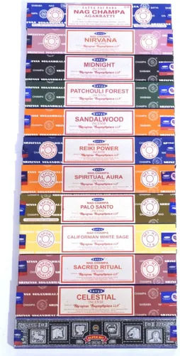 Vista 2 de Satya Original Oriental Series Incienso Premium (12 aromas surtidos) (espiritual y limpiador), INNC-VP12