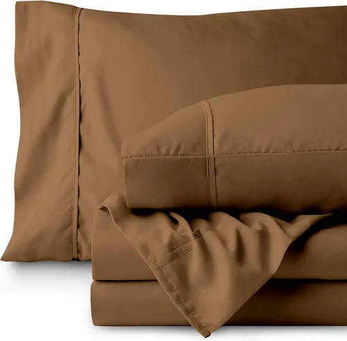 Vista 11 de Juego de sábanas RRlinen, de 800 hilos, 100 % algodón, para cama de matrimonio de 5 piezas, sábana dividida de color blanco, hilos largos de una