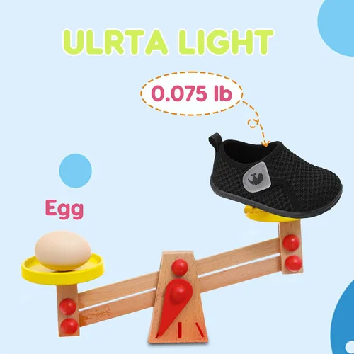 Vista 5 de FEETCITY Zapatos de bebé para niños y niñas, zapatos de primera caminata, zapatos de cuna, transpirables, ligeros, sin cordones