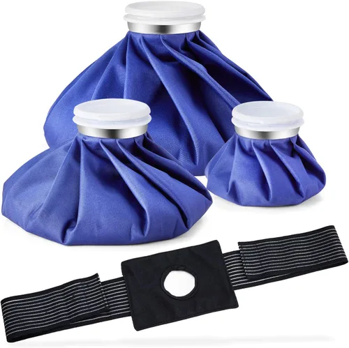 Vista 8 de Bolsas de hielo reutilizables para lesiones: Ohuhu 3 paquetes de hielo frío con 2 bolsas de hielo para agua caliente, terapia fría y caliente