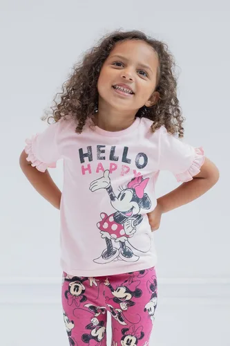 Vista 2 de Disney Minnie Mouse - Conjunto de camiseta y leggings para niñas pequeñas y grandes