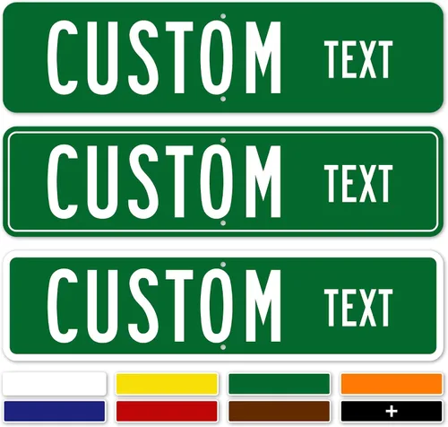 Vista 12 de My Sign Center - Letrero de calle personalizado, señal de dirección, 8 colores, opción reflectante, opciones de montaje, 4 x 18 pulgadas, grueso
