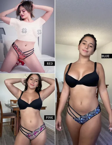 Vista 6 de Avidlove Bragas sexy para mujer, paquete de bragas de malla bordadas con mariposa