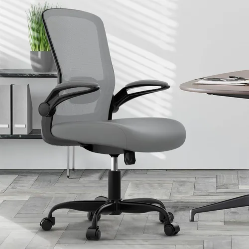 Vista 12 de Silla de oficina ergonómica con lumbar ajustable, reposabrazos abatible Marco negro