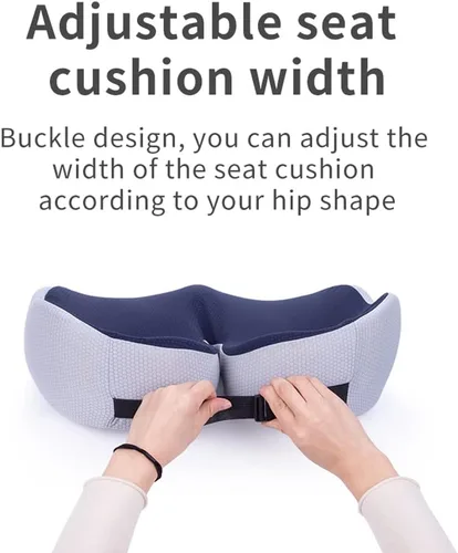 Vista 7 de Cojín de asiento de espuma viscoelástica transpirable para el dolor de espalda, coxis, silla ortopédica de oficina, silla de ruedas, soporte