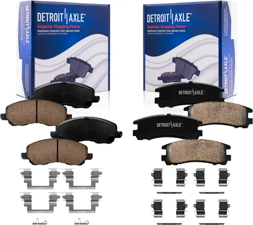 Vista 116 de Detroit Axle - Kit de freno delantero para Dodge Ram 1500 Durango Dakota Chrysler Aspen Dakota Driver Side Disco Freno Pinza de freno de cerámica