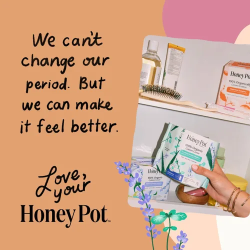 Vista 8 de The Honey Pot Company - Almohadillas herbales para mujeres - Noche entera con alas - Infundidas con aceites esenciales para efecto refrescante
