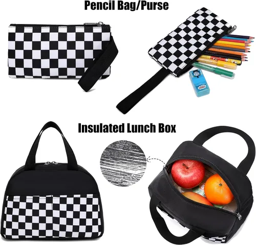 Vista 33 de Joyfulife Mochilas para niñas, mochilas para niños, mochilas para adolescentes, mochila para estudiantes escolares con lonchera, bolsas para lápices