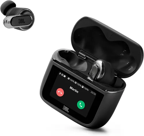 Vista 6 de JBL Tour Pro 3 Auriculares inalámbricos con cancelación de ruido con funda gSport (negro)