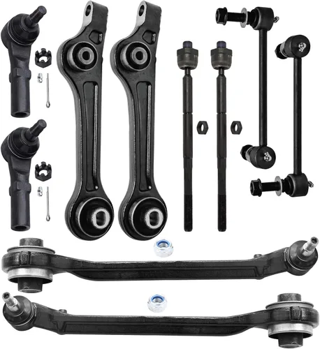 Vista 111 de Detroit Axle - Kit de suspensión delantera de 10 piezas para Chevrolet Trailblazer GMC Envoy 2004-2007 2005 2006 Soportes de brazo de control