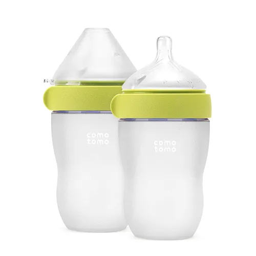 Vista 7 de Comotomo Biberón de silicona Gen 2 – Lanzamiento 2026 (8 onzas) – Biberón suave de cuello ancho para una alimentación cómoda con doble ventilación