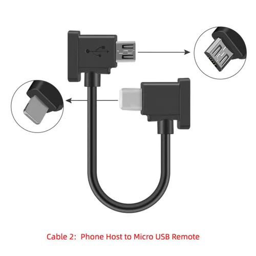 Vista 5 de xiwai 3 unids/set Tipo-C y Micro y 8P a Micro USB USB-C Cable de datos para Mavic Pro Platinum Park RC Accesorios