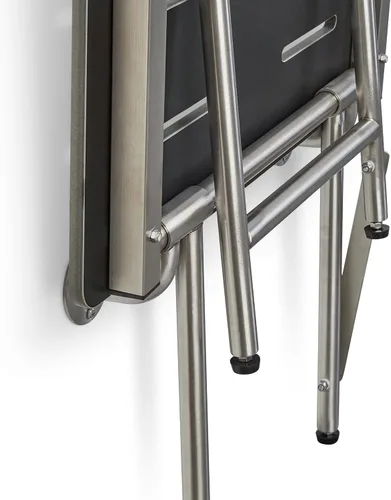 Vista 6 de Seachrome Asiento de ducha plegable reversible negro de 26 x 22.5 pulgadas con patas, compatible con ADA