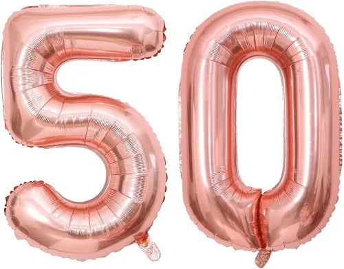 Vista 12 de Globos gigantes de número 10 de 40 pulgadas en oro rosa, 10 globos de oro rosa para cumpleaños, globos de 10 para décimo cumpleaños, aniversario