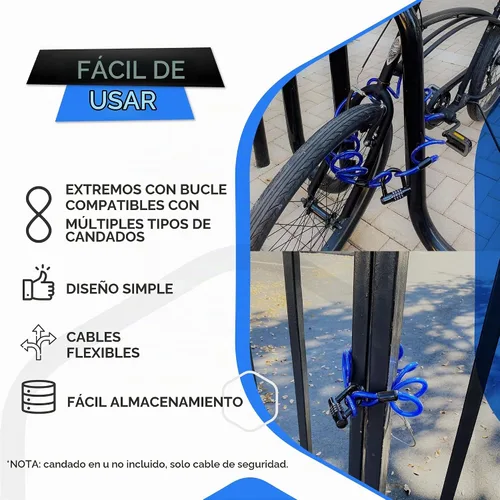 Vista 4 de DocksLocks Cable de seguridad en espiral (de 5 a 25 pies de longitud)