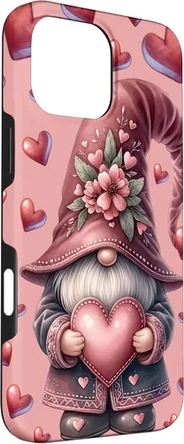 Vista 3 de iPhone 16 Pro Max - Accesorios para el día de San Valentín con diseño de corazón lindo para niñas