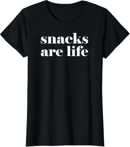 Vista 31 de Snacks Are Life - Camiseta divertida para amantes de los aperitivos, Negro