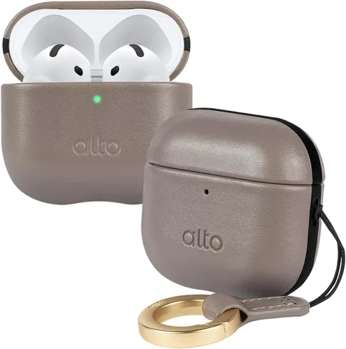 Vista 13 de alto Funda de Cuero Italiano Compatible con AirPods Pro 2ª Generación 2022 Mujeres Hombres Carcasa Rígida Protectora Soporta Carga Inalámbrica LED