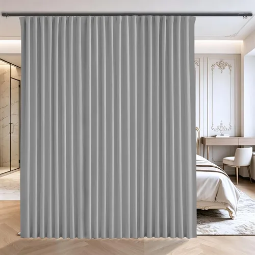Vista 9 de Cortinas opacas de terciopelo beige para dormitorio de 52 x 72 pulgadas de largo, juego de 2 paneles - Cortinas con bloqueo de luz UV y reducción