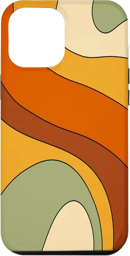 Vista 26 de Retro Liquid Swirl Rainbow 70s Aesthetic Boho Burnt Orange Case for iPhone 17