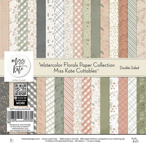 Vista 2 de Paquete de papel de patrón – Acuarela Florales – Papel de álbum de recortes de 12 x 12 pulgadas, 12 x 12 pulgadas, diseño floral de álbumes