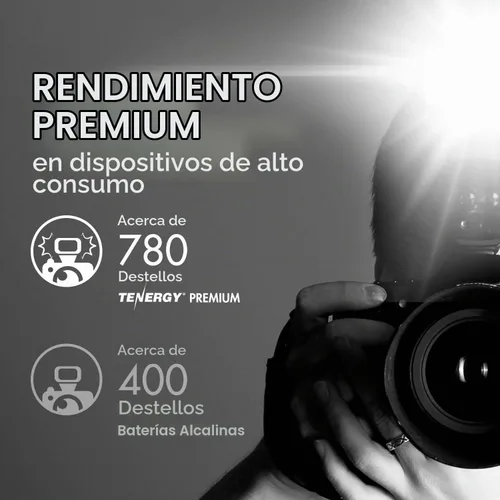 Vista 3 de Tenergy Paquete de 4 pilas AA recargables premium, batería AA NiMH de 2500 mAh de capacidad, batería doble A