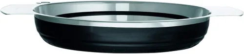 Vista 2 de Rosle Colador plegable de acero inoxidable, 10 pulgadas, color negro