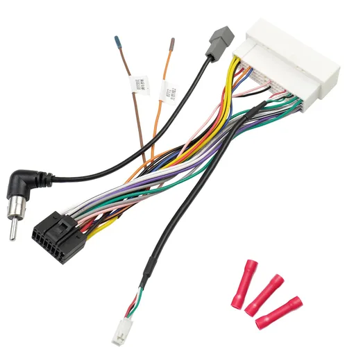 Vista 10 de Radio Stereo Wiring Harness Adapter Replacement for Hyundai Kia Conector de radio de 36 pines, arnés de cable estéreo ISO de 16 pines compatible