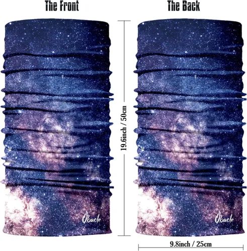 Vista 3 de Obacle Bandana sin costuras, máscara facial rave, para mujeres y hombres, para protección contra el polvo, el viento y el sol