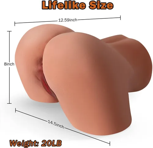 Vista 5 de Muñeca sexual, torso, de tamaño real con túnel anal y vaginal realista, torso femenino escalado 1:1, juguete sexual masculino para masturbación