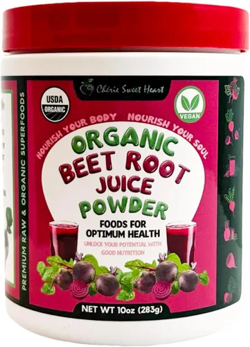 Vista 10 de Cherie Sweet Heart USDA Superalimento en polvo orgánico de remolacha, óxido nítrico 3 en 1, apoya la presión arterial saludable y la circulación