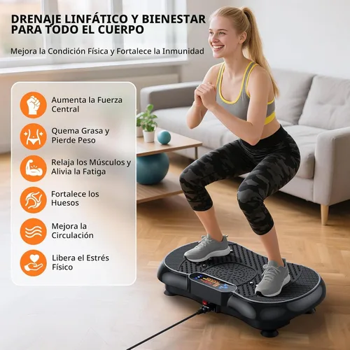 Vista 2 de PBYRD Vibration Plate Exercise Machine for Lymphatic Drainage Weight Loss