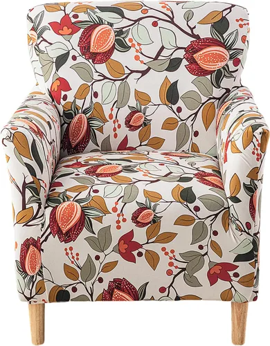 Vista 18 de CRFATOP - Funda elástica para sillón de mediados de siglo moderno de 1 pieza, fundas de silla de acento de jacquard con brazos, fundas de silla