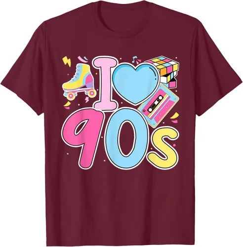 Vista 17 de I Love 90's Retro Style Nostalgia Vibe Funny 1990's Party T-Shirt Negro
