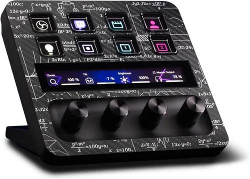 Vista 19 de MightySkins - Piel de fibra de carbono compatible con Elgato Stream Deck + Marble Magma Acabado de fibra de carbono texturizado protector