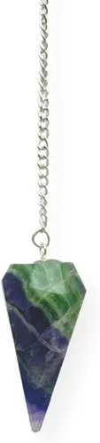 Vista 9 de WholesaleGemShop Péndulo facetado de cristal de piedras preciosas naturales