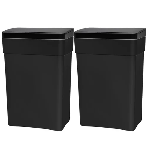 Vista 19 de PayLessHere Basurero de 13 galones / 50 L con tapa, cubo de basura de plástico para cocina, basurero automático sin tacto con sensor de movimiento