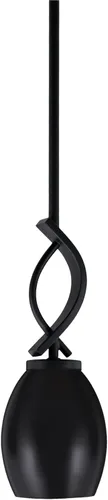 Vista 48 de Toltec Lighting Cavella Stem Colgado Mini colgante, acabado grafito, vidrio de muselina blanca de 4 pulgadas