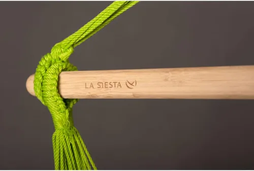 Vista 7 de LA SIESTA® - Hamaca grande y cómoda Domingo - Silla hamaca colgante resistente a la intemperie y al desgarro - Silla hamaca para interiores y Lima