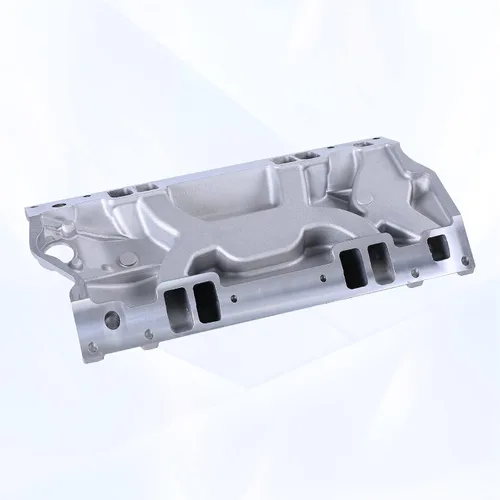 Vista 7 de Colector de admisión de aluminio satinado de doble plano compatible con SBC Small Block Chevy 1996-2002 Vortec 350