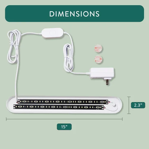 Vista 8 de Modern Sprout Smart Growbar V2 - Luz LED de cultivo para plantas de interior, espectro completo debajo del gabinete, luz de crecimiento
