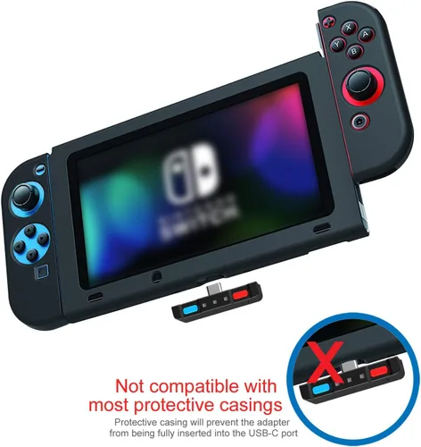 Vista 7 de HomeSpot Adaptador de audio Bluetooth con USB-C, micrófono incorporado, para Nintendo Switch, PS4, PS5, PC, compatible con micrófono, aptX baja