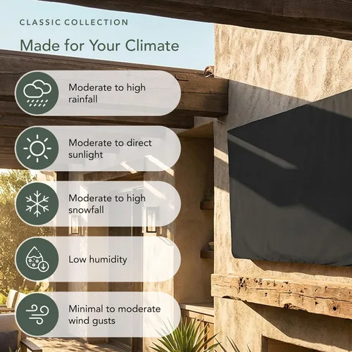 Vista 8 de Covermates Funda clásica para TV al aire libre, apta para televisores de 55 Vinilo clásico negro