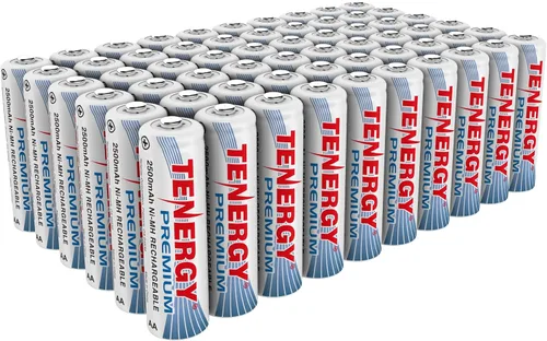 Vista 10 de Tenergy Paquete de 4 pilas AA recargables premium, batería AA NiMH de 2500 mAh de capacidad, batería doble A