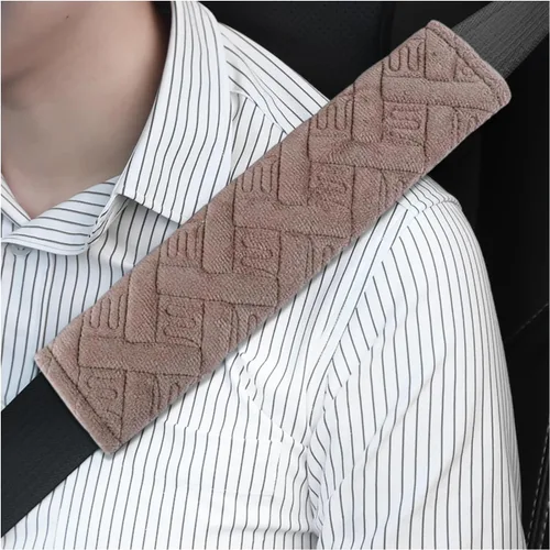 Vista 10 de Dickno - Juego de 2 almohadillas para cinturón de seguridad de auto, suaves y cómodas, fundas para correa de hombro para cinturón de seguridad