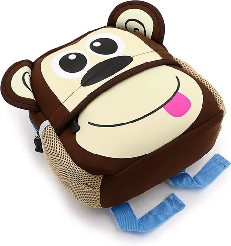 Vista 4 de Hipiwe, mochila para bebés, niños, niñas, para jardín de infantes, de neopreno, con adorables caricaturas animadas, para niños de 1 a 5 años