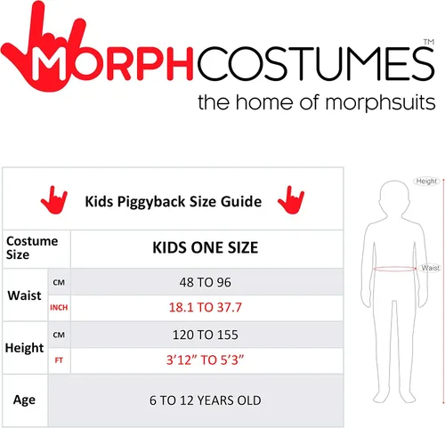 Vista 4 de Morph - Disfraz infantil de esqueleto para niños que da la ilusión de estar montado sobre sus hombros