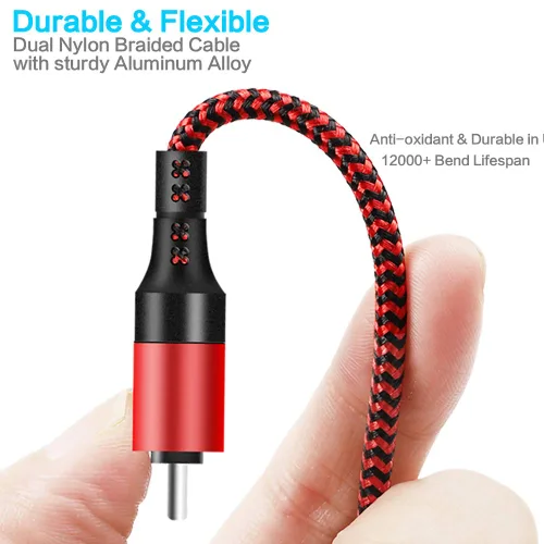 Vista 3 de Travel Essentials, cable de carga múltiple USB C [3 unidades de 4 pies] 6 en 1 USB A/C a USB C/Micro USB, cable de carga múltiple para teléfono